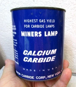 carburo di calcio Union vintage VUOTO latta da 2 libbre, trovato in Alaska - Foto 1 di 6