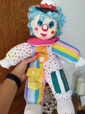 Poupée en tissu d'activités en forme de clown - Photo 1/4