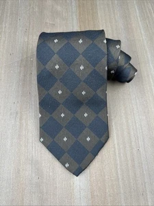 HUGO BOSS Men's Designer Necktie 100% SILK Luxury Brown Made in ITALY - Picture 1 of 4