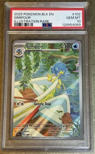 2025 Pokemon Black Bolt En Simipour Illustration Rare #102 💎 PSA 10 - Bild 1 von 6