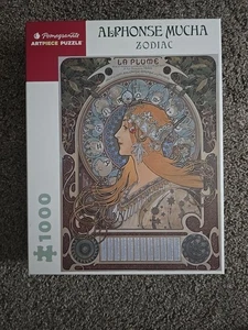 1000 PIECE POMEGRANATE ARTPIECE PUZZLE ALPHONSE MUCHA ZODIAC. - Picture 1 of 2