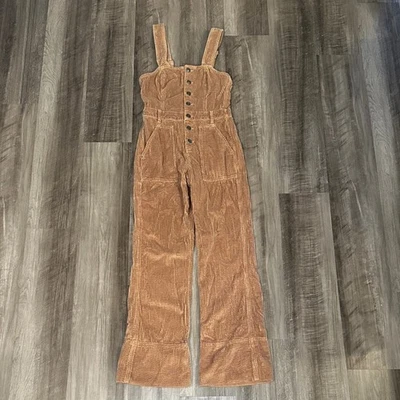 Aerie Corduroy Kick Flare Overalls - XS - Image 1 of 4