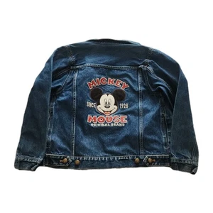 Vintage Disney Store Mickey Mouse Original Brand Denim Jacket Kids M 7/8  READ - Picture 1 of 9