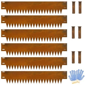 Cor Ten Steel Landscape Edging, 8Hx40L-Inch Metal Landscaping Edging, 6-Pack ... - Picture 1 of 7