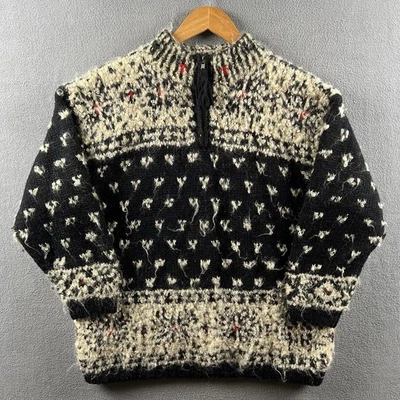 Jones New York Sweater Women’s Petite Medium Nordic Fair Isle Wool Mohair Chunky - Image 1 of 4