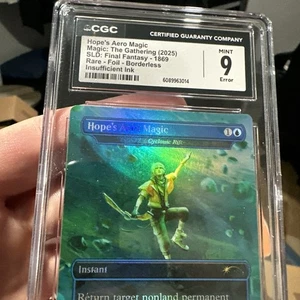 MTG ERROR- Hope's Aero Magic Foil Final Fantasy Secret Lair FF XIII CGC 9 - Picture 1 of 9