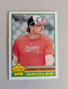 Gunnar Henderson 2025 Topps Heritage VARIACIÓN DE IMAGEN #174 Baltimore Orioles - Imagen 1 de 2