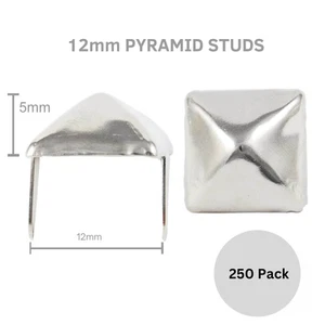 Paquete de 250 tachuelas piramidales de 12 mm de ancho - acero plateado Australia - Imagen 1 de 6