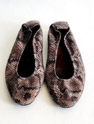 Arche Laius Ballerinas Shoes Women's 38 / 7 Black  Snakeskin Leather Ballet Flat - Image 1 of 4