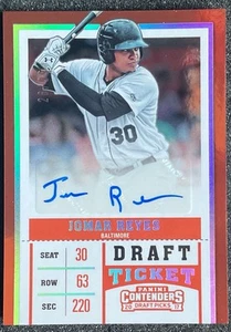 Panini Contenders Draft 2017 automático naranja/99 Jomar Reyes #8 como nuevo - Imagen 1 de 6