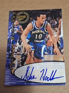2000 SHAHEEN HOLLOWAY PRESS PASS AUTOGRAPHED AUTO ROOKIE CARD RC SETON HALL - Picture 1 of 3