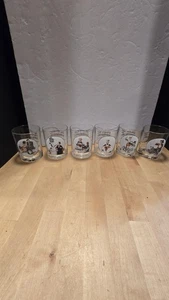 Vintage Norman Rockwell Saturday Evening Post Rocks Gläser Set 6 altmodisch - Bild 1 von 18