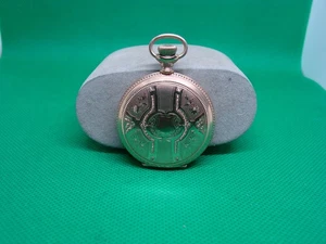 ANTICO OROLOGIO DA TASCA 0s SOUTH BEND 15j FANCY BIRD CASSA DA CACCIA RIEMPITA D'ORO! x15 - Foto 1 di 7