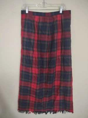 Винтажная юбка макси Rafaella в клетку 100% шерсть 12 опрятная Academia Clueless - Изображение 1 из 4