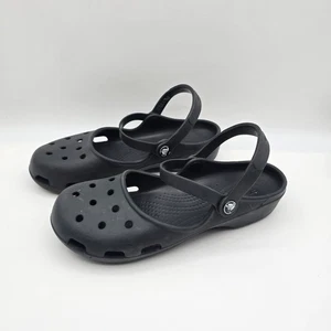 Zuecos Crocs Clásicos Unisex W 9 M 7 Zapatos Negros Informales Cómodos - Imagen 1 de 8