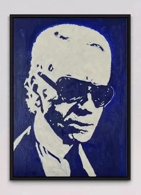 Daniel Pultorak  Kunst  Unikat Öl Gerahmt Unikat Malerei Karl Lagerfeld Chanel - Bild 1 von 4
