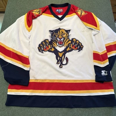 1990s Mens Florida Panthers Blank Authentic White Jersey Starter 2XL 54 Vintage - Image 1 of 4
