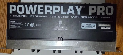 Behringer HA4600 Powerplay  Pro 4 Chan Headphone Distribution Amp - Image 1 of 4