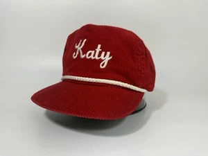 Vintage Katy Snapback Cord Mütze rot 80er 90er Cap USA - Bild 1 von 9