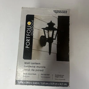 Portfolio FY06-043-1 13.43-in H Semi Gloss Black Outdoor Wall Light # 0255322 - Picture 1 of 4