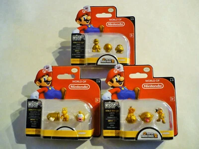 Nintendo Figuren Super Mario Bros 2 - 9 x Gold Edition Micro - komplett TOP RAR