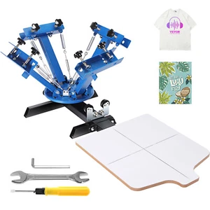 VEVOR 4 Color 1 Station Silk Screening Screenprint Press Screen Printing Machine - Picture 1 of 12