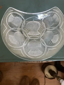 Vintage Lalique France Halbmond Distel Salatteller Ersatz - Bild 1 von 4