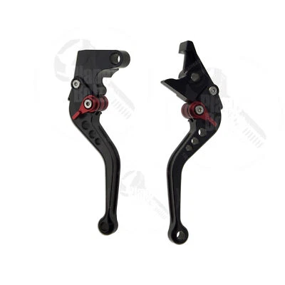 Black CNC Shorty Brake Clutch Levers For Yamaha YZF R6 99-04 R1 R6s Control Hand - Image 1 of 4