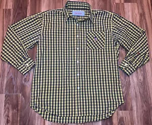 Robert Graham Button-Down-Hemd Herren X Large gelb kariert gebraucht, in einwandfreiem Zustand - Bild 1 von 13