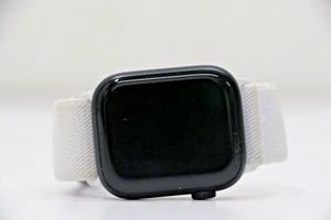 Apple Watch Series 8 45mm A2771 Midnight Aluminum w/White Fabric Band - Zdjęcie 1 z 7
