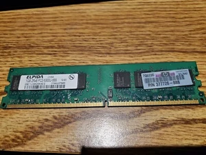 ELPIDA Memory EBE11UD8AJWA-6E-E 1GB 2Rx8 PC2-5300U-555 HP377726-888 - Picture 1 of 1
