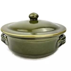 Casseruola rotonda coperta in gres verde 2 QT BIZZIRRI ITALIA teglia da forno superiore - Foto 1 di 11