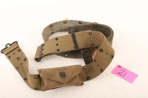 BP21/ Lot of 2 M1936 Pistol Belts One With Med Pouch and Bandage - Picture 1 of 12