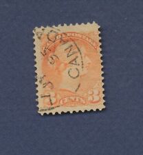 CANADA - Scott 37 - used - 3 cent small queen