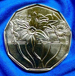 5 Euro Österreich 2025  Kupfer - die Ostermünze - " Narzissen " -   uz bf - Bild 1 von 2