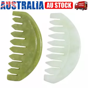 2pcs Spa Hair Brush Gua Sha Board Head Massager Jade Massage Comb Beauty Tools - Picture 1 of 15