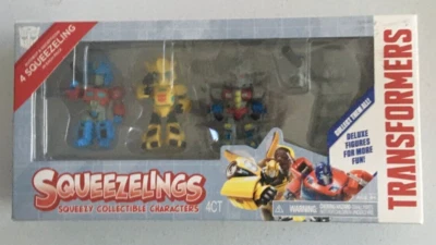 Transformers Squeezelings: Optimus Prime Bumble Bee Megatron Squeezy New - Image 1 of 2