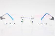 Dream Himax H330 Blue Silver Rimless Rhinestones Fashion Luxury Eyeglasses