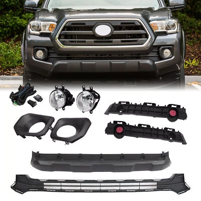 Juego de soportes de biseles de luz antiniebla cenefa parrilla delantera Toyota Tacoma SR 2016-2023 Foto 1 de 4
