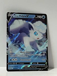 Alolan Vulpix V 033/195 Schwert & Schild Silberner Sturm Holo Pokemon - Bild 1 von 2
