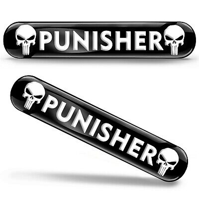 2 Punisher Totenkopf Aufkleber Skull Sticker 3D Emblem Auto Moto Tuning Schädel • 8.61€