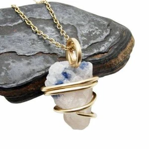 Rare Dumortierite Included Quartz Crystal Pendant from Minas Gerais, Brazil 25 - Picture 1 of 3