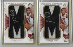 Daequan Cook SP Authentic Varsity M PATCH RC Auto Card Set 1/2 2/2 Autograph LOT - Picture 1 of 2