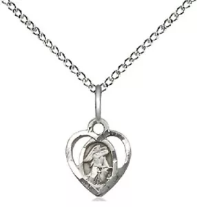 Collar colgante ángel guardián plata esterlina 18" felicidad NUEVO - Imagen 1 de 1