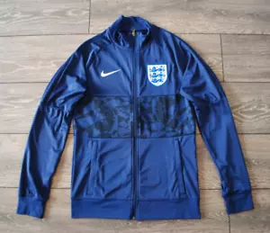 ENGLAND NIKE TRACK TOP JACKET 2020 2021 TRAINING PRE-MATCH BLUE SIZE MENS SMALL - Picture 1 of 8