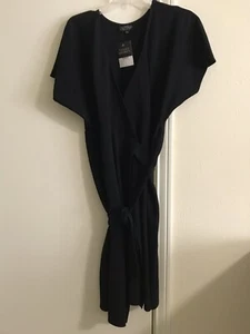 Ladies Topshop Maternity Black Wrap Dress Size 6 - Picture 1 of 11