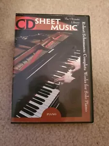 CD Sheet Music Class Robert Schumann Complete Works Solo Piano PC & Mac - Picture 1 of 2