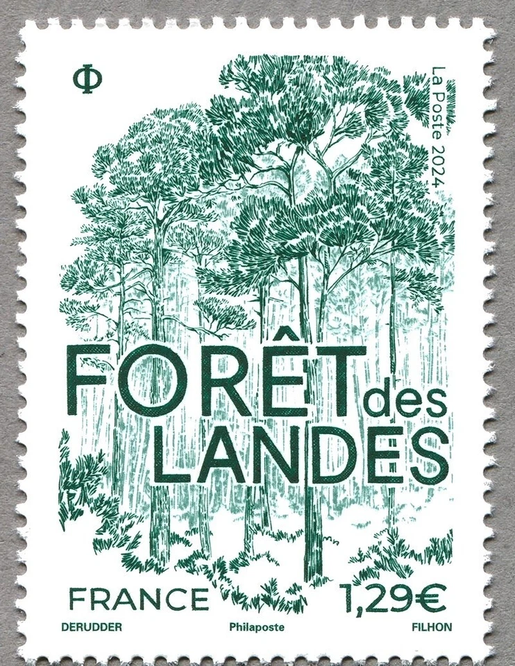 france 2024 forest LANDES Gascogne Aquitaine Gironde Garonne Hossegor 1v mnh - Image 1 of 1