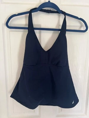 Traje de baño Nautica azul marino halter top talla 10 nuevo con etiquetas Foto 1 de 4