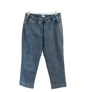 Lane Bryant Jeans Women’s 18 Blue Denim Stretch Drawstring Waistband Relaxed - Picture 1 of 10